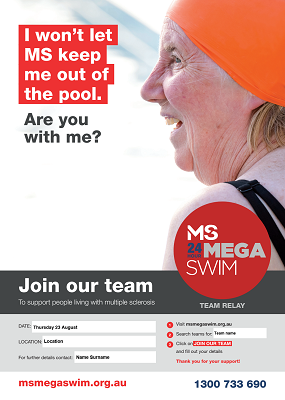 MS Mega Swim - Join Our Team Poster