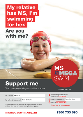MS Mega Swim - Support Me Poster