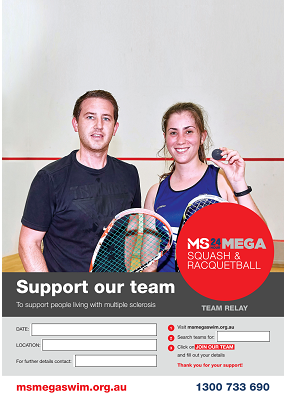 MS Mega Squash & Racquetball - Support Our Team Poster