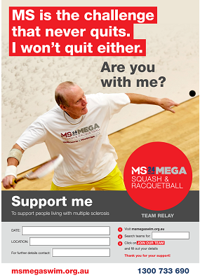 MS Mega Squash & Racquetball - Support Me Poster
