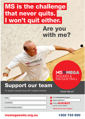 MS Mega Squash & Racquetball - Support Our Team Poster